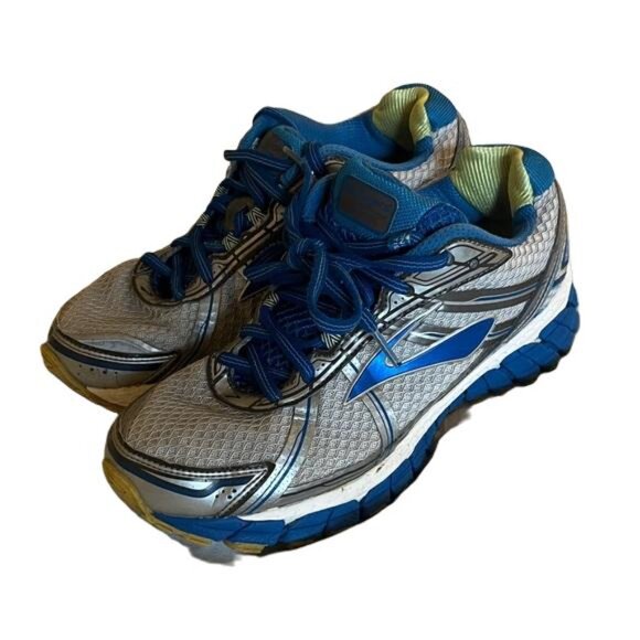 Brooks Adrenaline GTS 15 Women's Running Shoes Blue Silver Sz 8 Wide - Picture 1 of 7